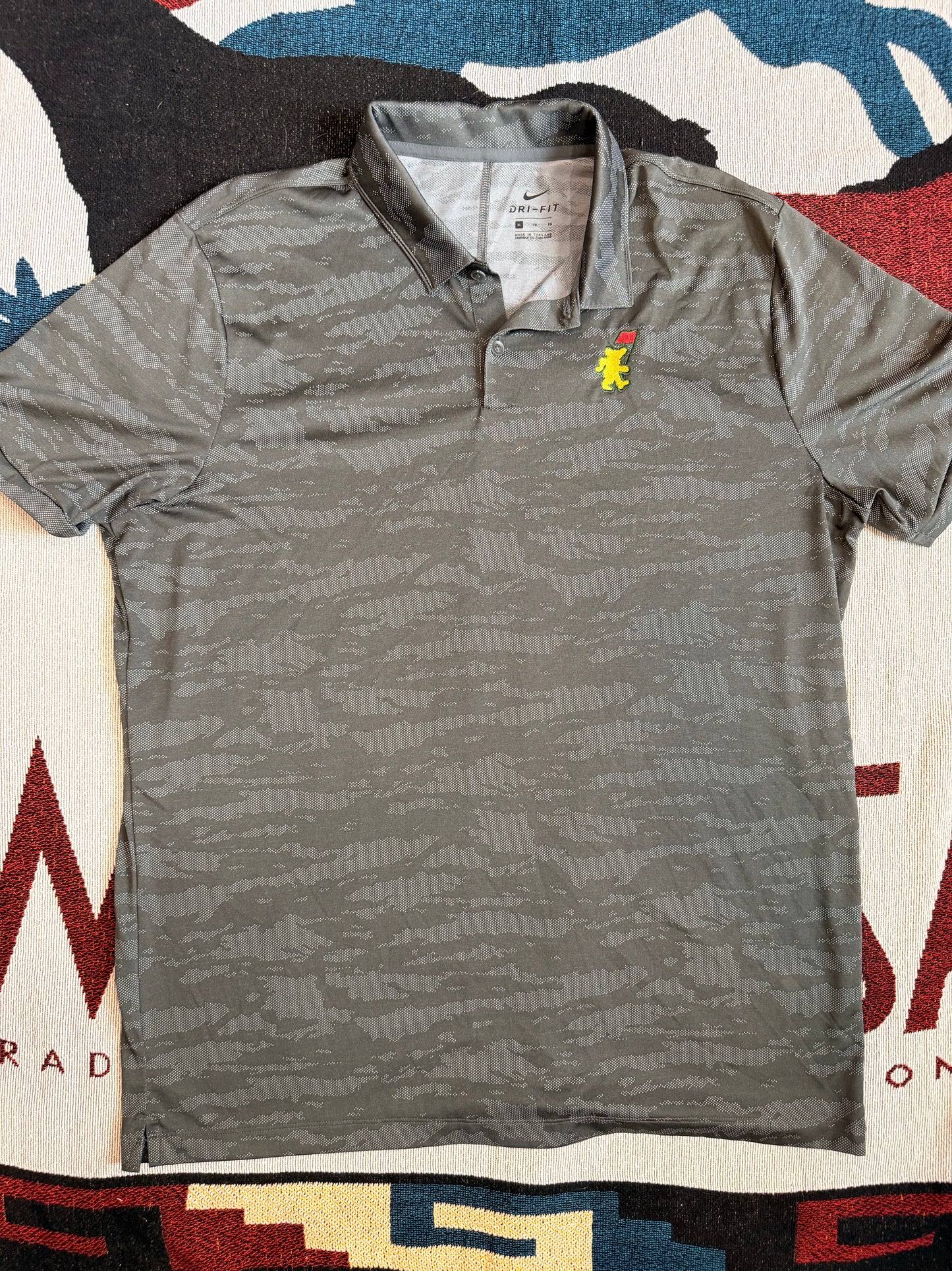 XL - Nike Dri-Fit Golf Grey Camo Polo