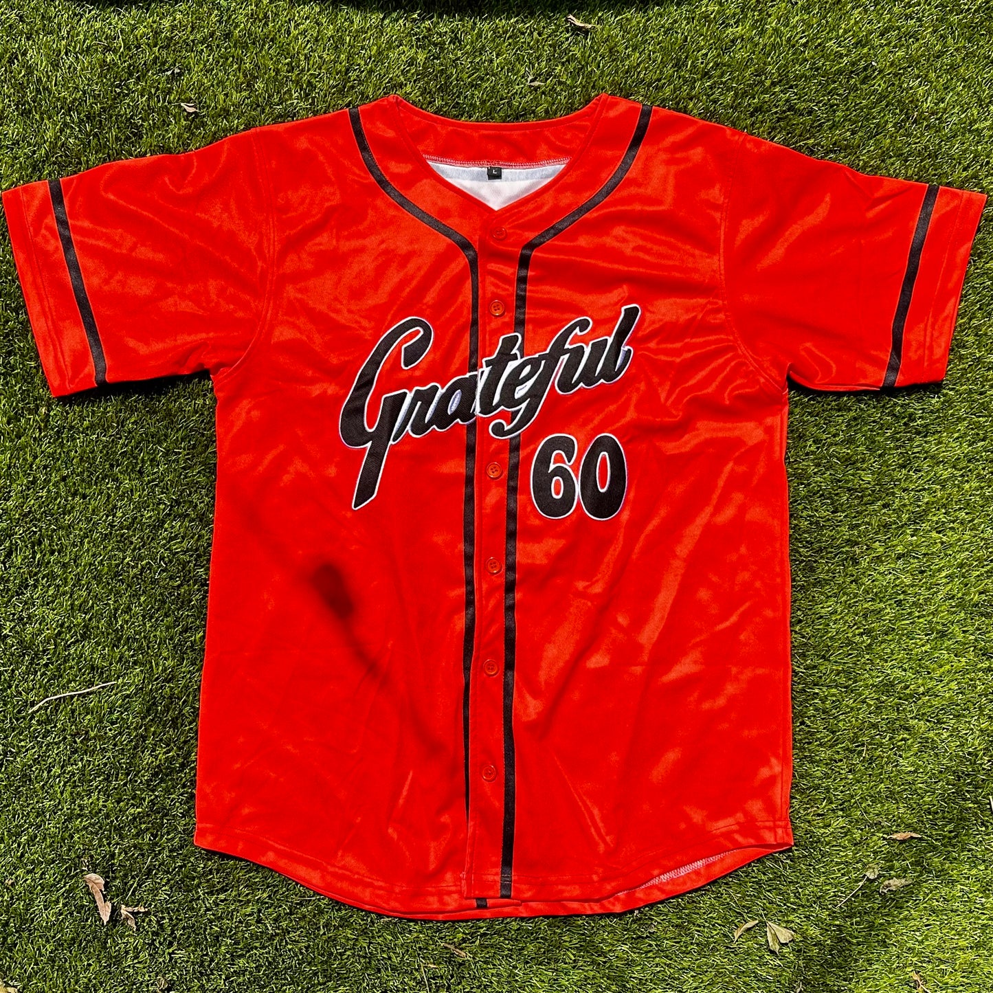 GD60 Baseball Jersey - Orange & Black