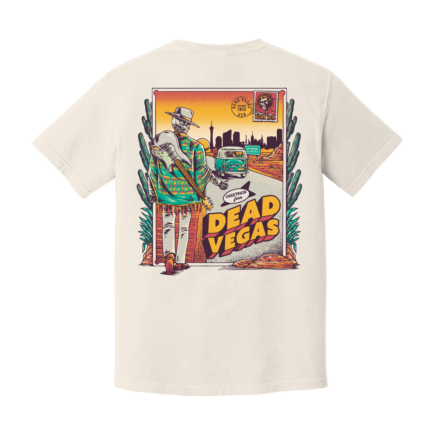 Vegas 2025 Postcard Pocket Tee