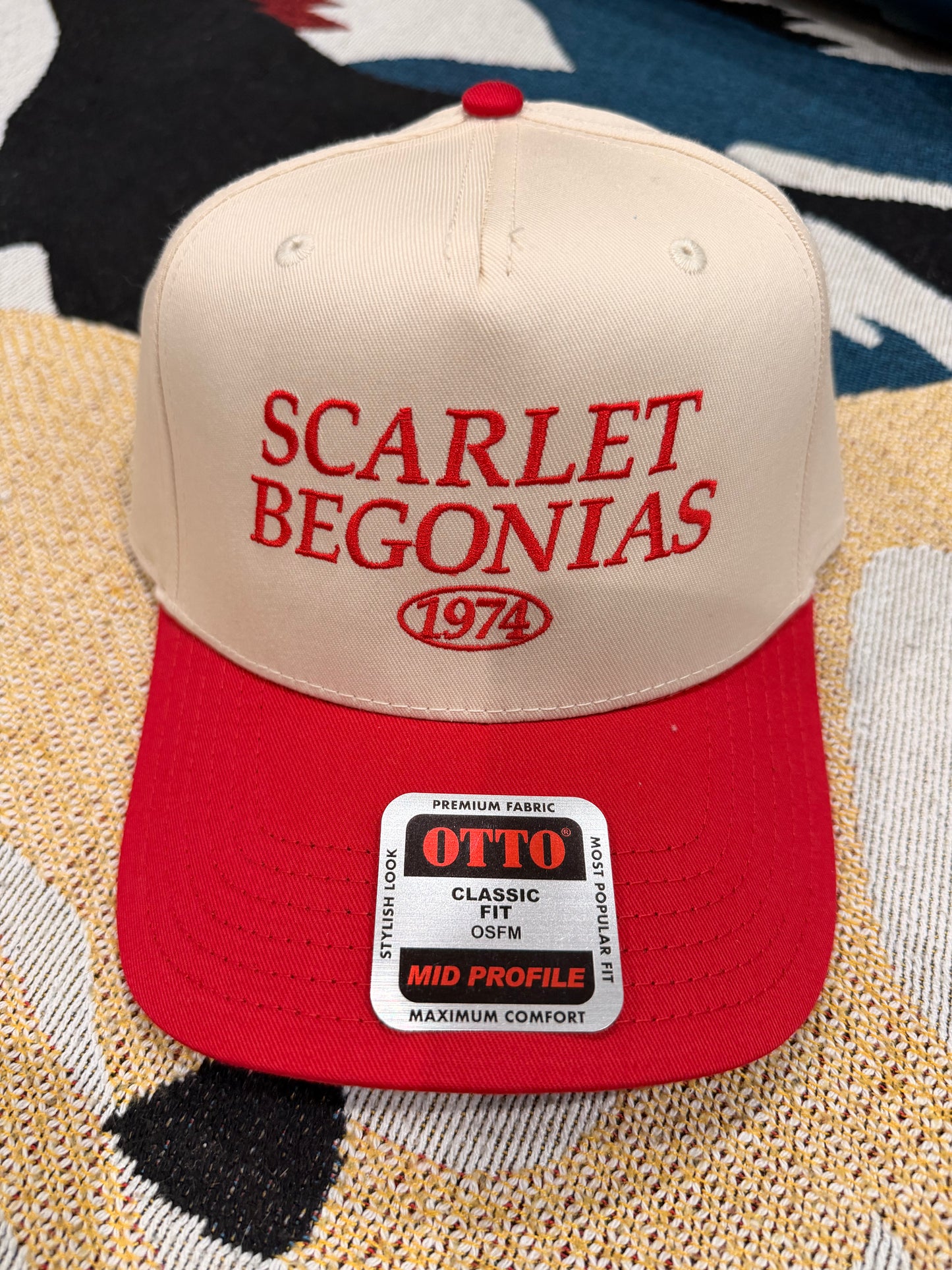 Hat - Scarlet Begonias (Unworn)