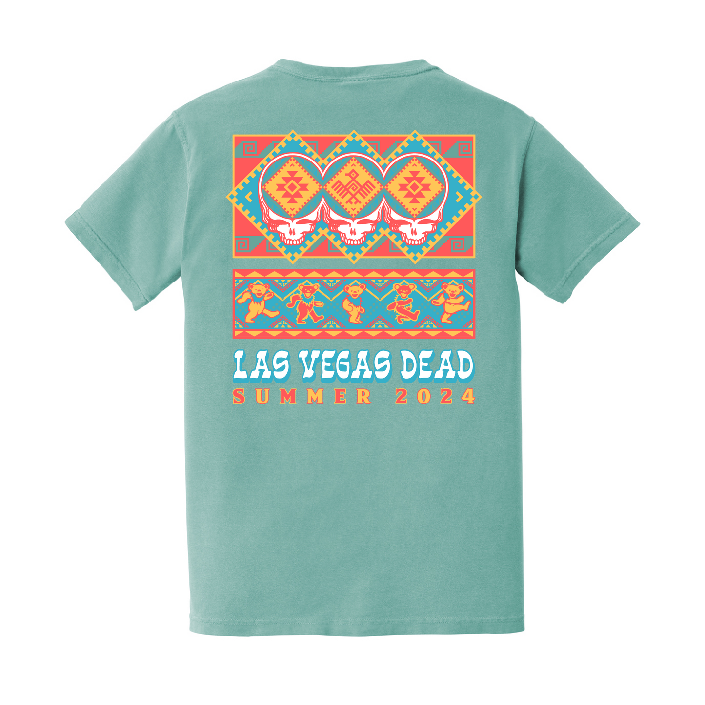 Vegas Geometric Pocket Tee - Seafoam