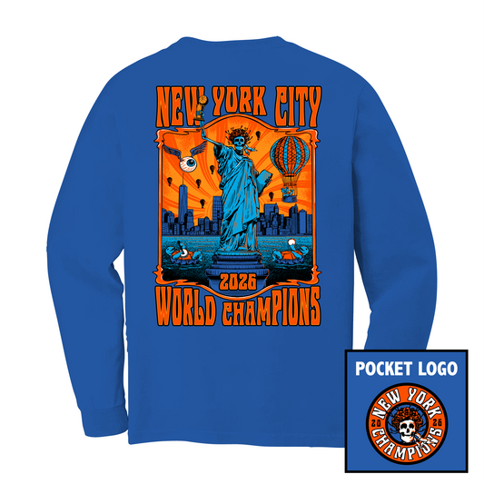 NY Champs 2026 Pocket Tee - Long Sleeve