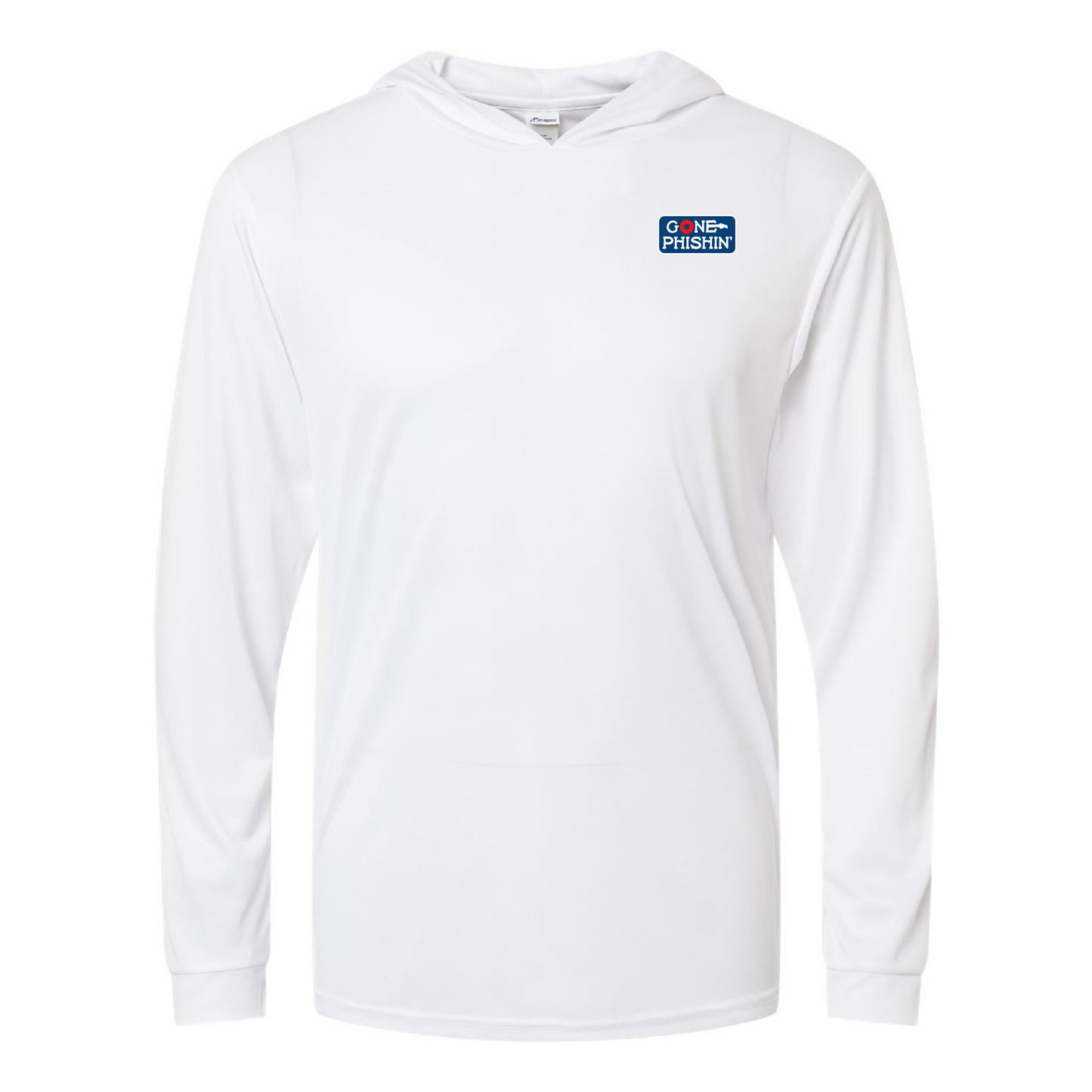 Gone Phishin' Performance UV Long Sleeve - Hooded - White