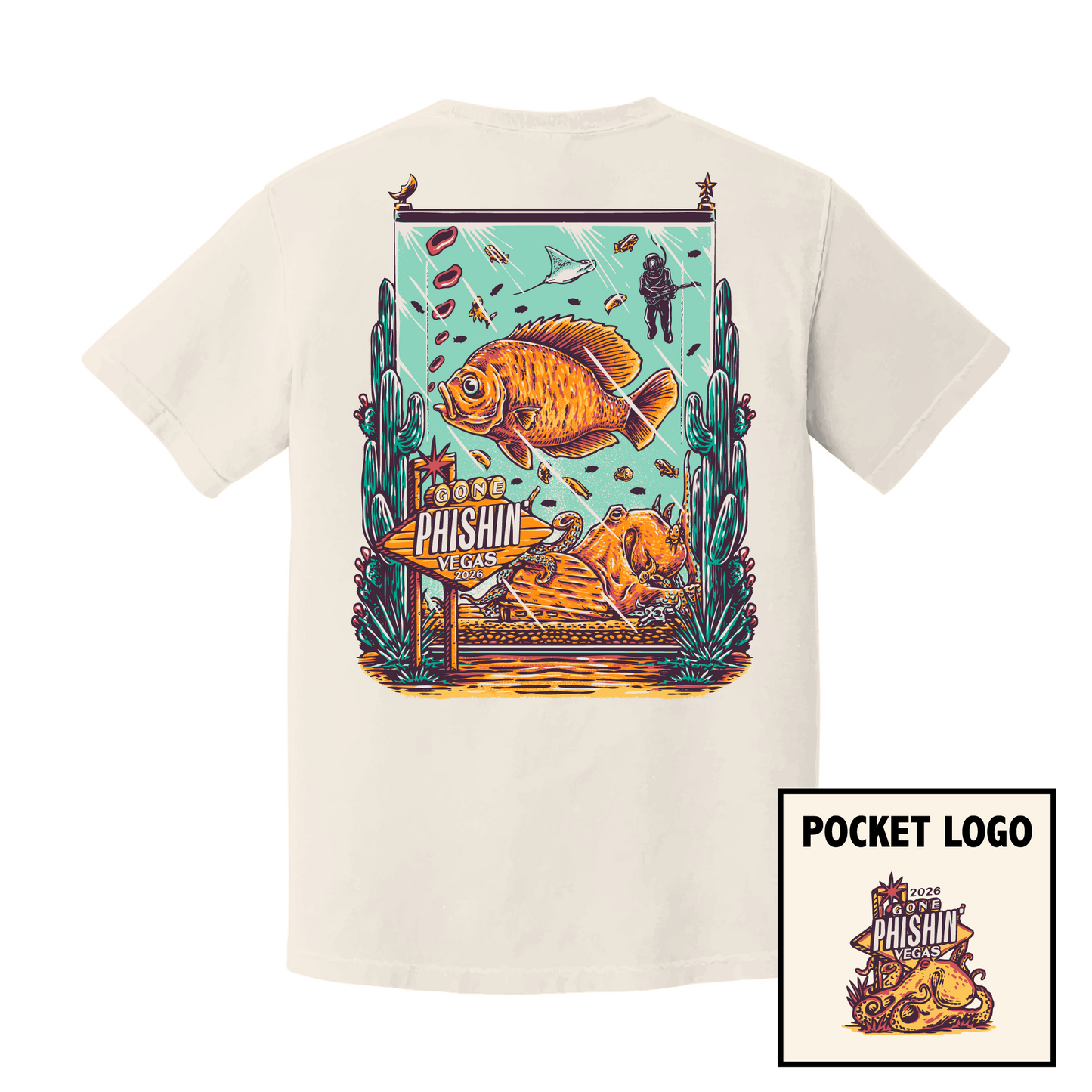 Vegas 2026 Pocket Tee - Ivory