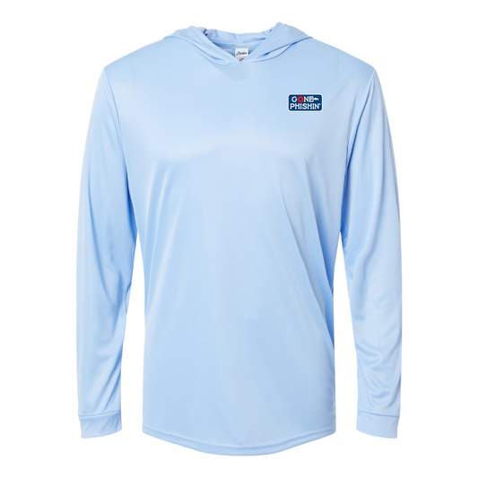 Gone Phishin' Performance UV Long Sleeve - Hooded - Blue