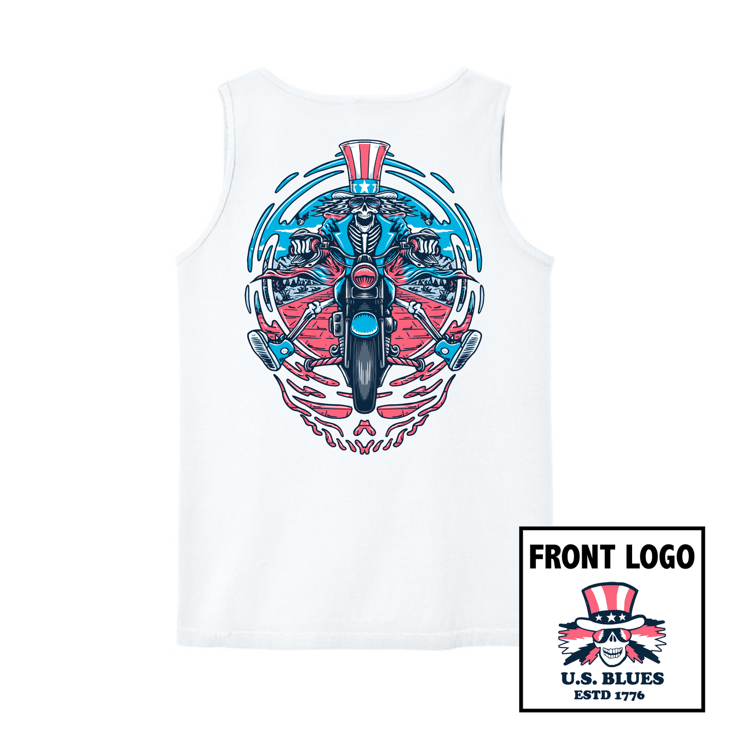 US Blues Tank Top - White