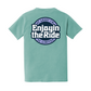 Enjoyin the Ride Pocket Tee - Seafoam